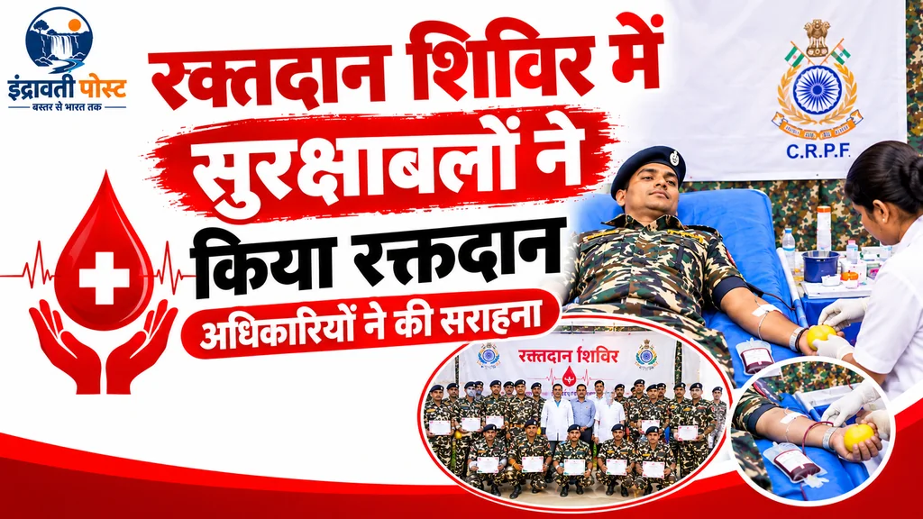 रक्तदान शिविर में 66 सुरक्षाबलों ने किया रक्तदान